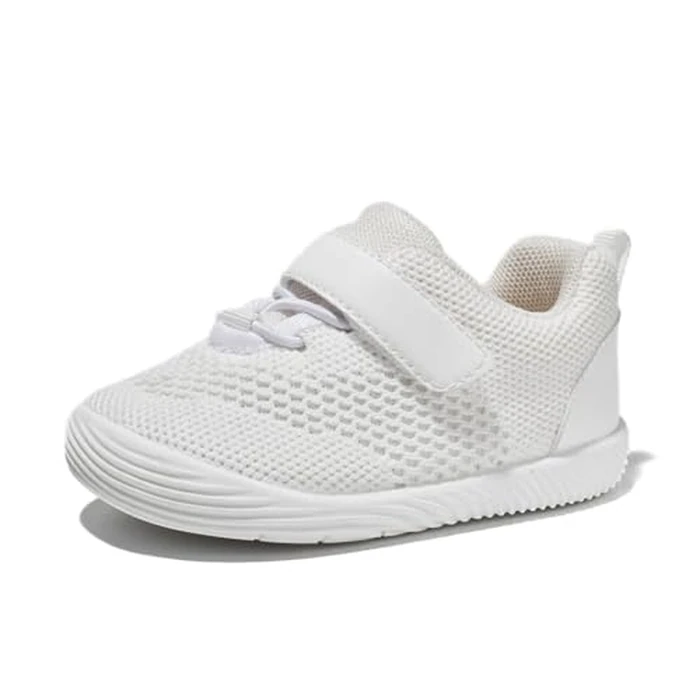 Newsonet Baby Shoes Boys Girls First Walking Non Slip Walker Infant Mesh Sneakers Breathable 6 9 12 18 24 Months White Size 12-18 Months Toddler by Newsonet - Image 1