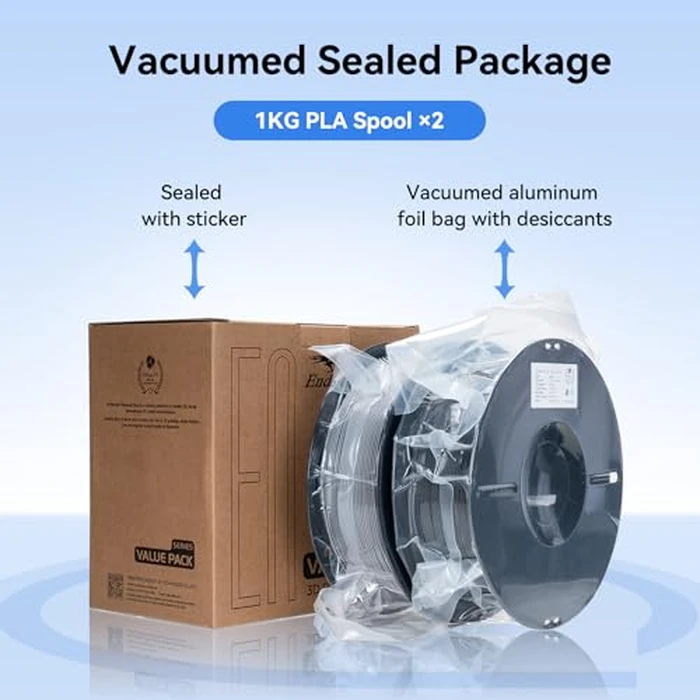 Creality Ender PLA Filament 1.75mm 4KG for 3D Printing, 3D Printers Cost-Effective Filament, No-Tangling, Strong Bonding and Overhang Performance Dimensional Accuracy +/-0.02mm, White and Black by Creality - Image 6