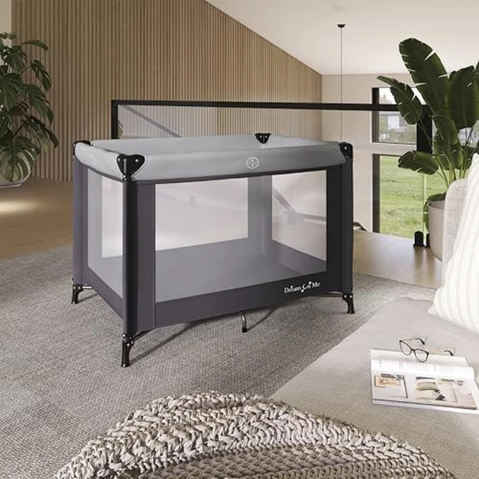 Dream On Me Nest Portable Baby Playard, Lightweight Foldable Travel Play & Nap Space with Carry Bag, Breathable Mesh Sides for Infants & Toddlers, Compact Indoor Outdoor Use, Grey by Dream On Me - Image 2