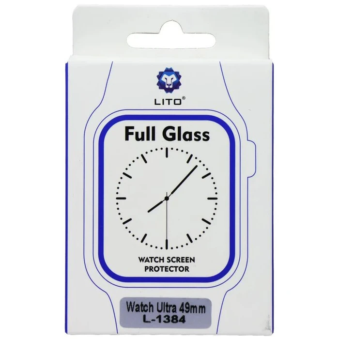LITO S+ Full Glass Screen Protector for Apple Watch Ultra (49mm) - Clear/Black by LITO - Refurbished - Brand New condition