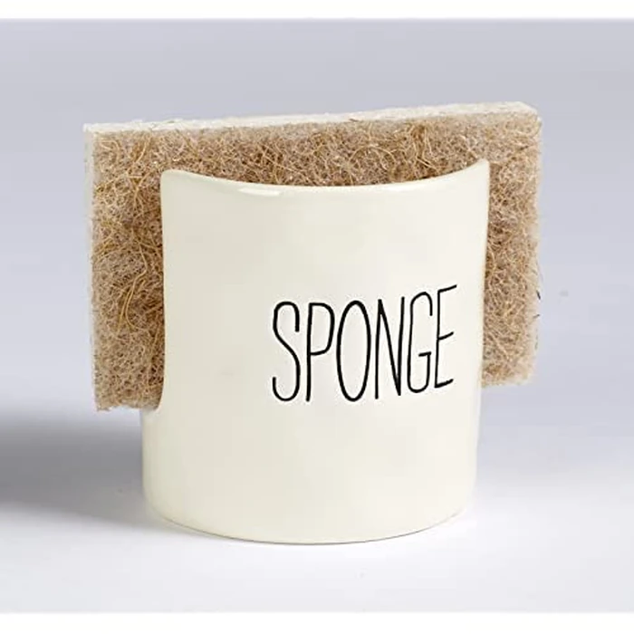 Mud Pie Kitchen Dish Sponge Holder Caddy, Off White by Mud Pie - Image 3