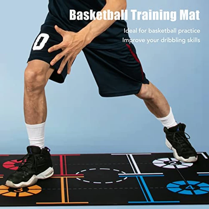 Basketball Training Mat,Non Slip Rubber Dribble Control Footstep Mat Sports Auxiliary Props Player Equipment by Dilwe - Image 3