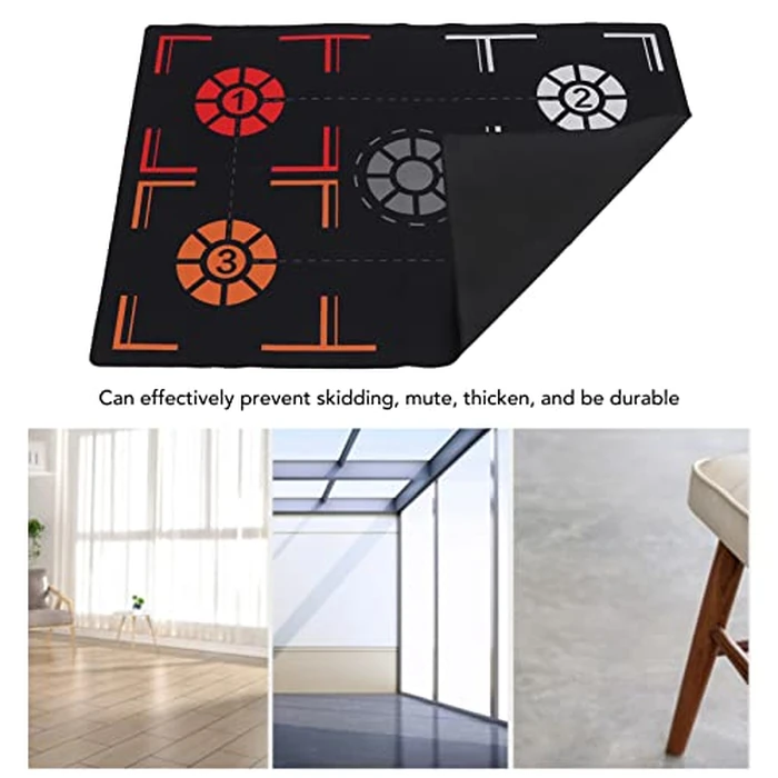 Basketball Training Mat,Non Slip Rubber Dribble Control Footstep Mat Sports Auxiliary Props Player Equipment by Dilwe - Image 4