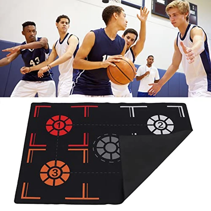 Basketball Training Mat,Non Slip Rubber Dribble Control Footstep Mat Sports Auxiliary Props Player Equipment by Dilwe - Image 6
