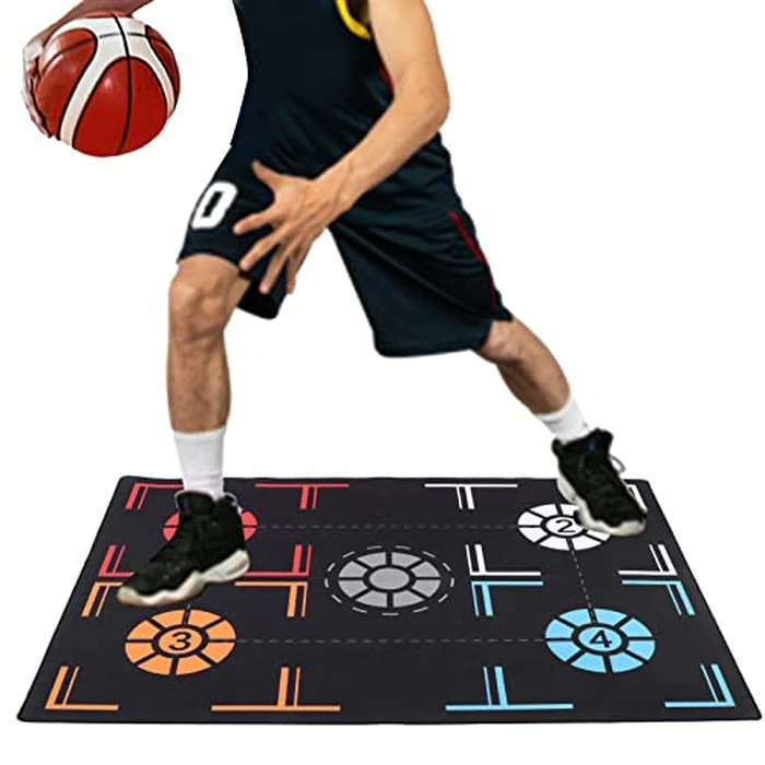 Basketball Training Mat,Non Slip Rubber Dribble Control Footstep Mat Sports Auxiliary Props Player Equipment by Dilwe - Image 8