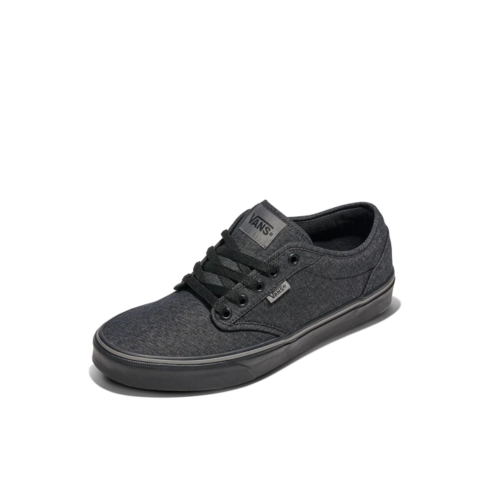 Vans Men's Atwood Shoe - Low-Top Fashion Sneakers for Work & Everyday Wear. (Varsity Textile) Black/P. 16 by Vans - Used - Very Good condition