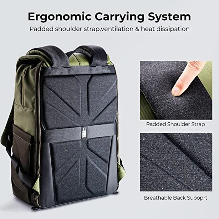 K&F CONCEPT Camera Backpack, Camera Bags for Photographers Large Capacity Camera Case with Raincover,15-15.6 Inch Laptop Compartment Compatible for Canon/Nikon/Sony/DJI Mavic Drone(Backpack 20L) by K&F CONCEPT - Image 6