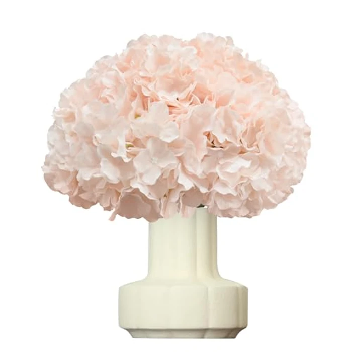 DH EYB 10 pcs Hydrangea Artificial Flowers, Silk Artificial Hydrangea Head with Stem Hydrangea for Bridal Wedding Baby Shower Home Party Decoration (Blush Pink) by DH EYB - Image 9