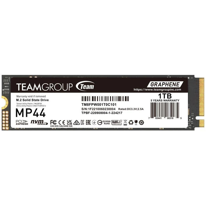 Team Group Elite MP44 M.2 PCIe 4.0 SSD - 2TB - Black by Team Group - Image 2