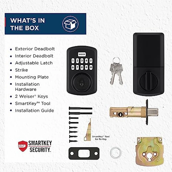 Weiser Powerbolt 3 Matte Black Keyless Entry Door Lock/Deadbolt Lock, 10-Button Keypad Door Lock with Auto Lock and 12-Month Battery Life, Electronic Door Locks for Front Door, Home Décor by Weiser - Image 6