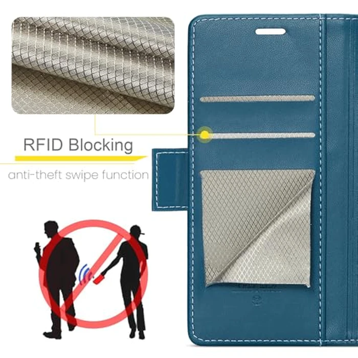 Taneny Designed for Samsung Galaxy Z Fold 7 Case (2025) ,PU Leather Wallet Flip Folio Case with Card Holder RFID Blocking Kickstand Shockproof Phone Cover for Samsung Galaxy Z Fold 7 5G (Blue) by Taneny - Image 4