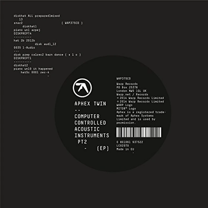 Computer Controlled Acoustic Instruments pt 2 EP by Warp Records - Used - Like New condition