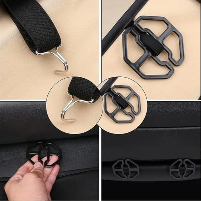 Coverado Seat Covers, Car Seat Covers Front Seats, Car Seat Cover, Car Seat Protector Waterproof, Car Seat Cushion Nappa Leather, Black Seat Covers for Cars Carseat Cover Universal Fit for Most Cars by Coverado - Image 9