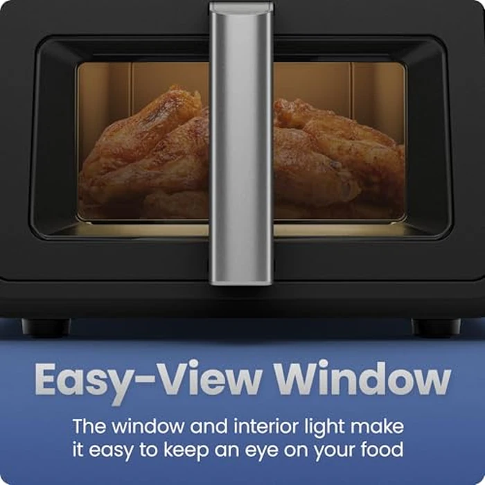 Chefman Air Fryer TurboFry 9-Qt, 6-in-1 High-Powered 450 degreesF Cooking for Crispier French Fries, Chicken, and Onion Rings, XL Windowed Basket, Air Fry, Bake, Broil, Reheat, Dehydrate, Defrost - Black by Chefman - Image 7