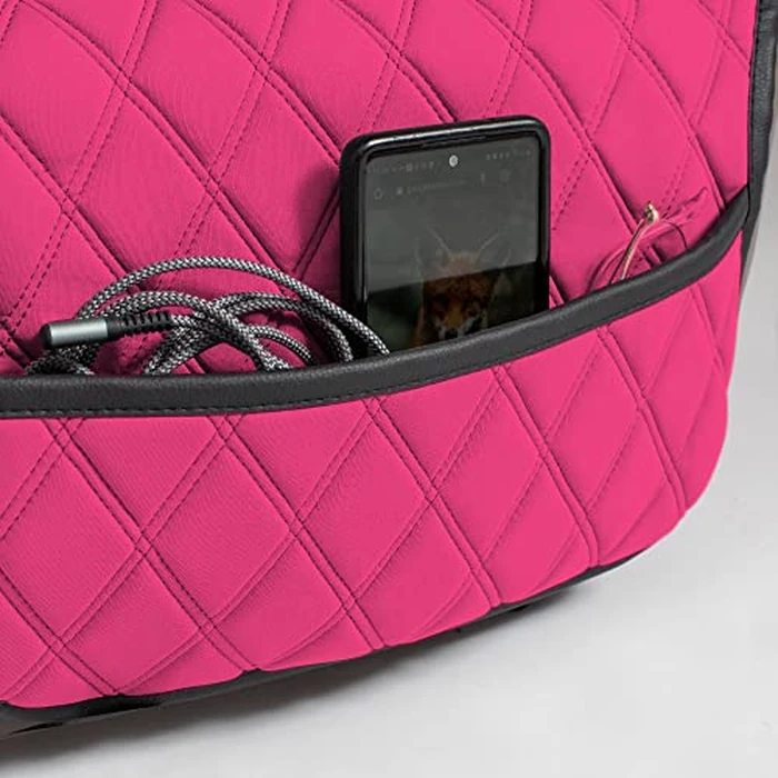 FH Group Car Seat Cushion - Neosupreme Single Front Seat Cover with Front Pockets, Airbag Compatible, Universal Fit Car Seat Cushion for Driver or Passenger Seat, SUV, Truck, Sedan & Van - Pink by FH Group - Image 7