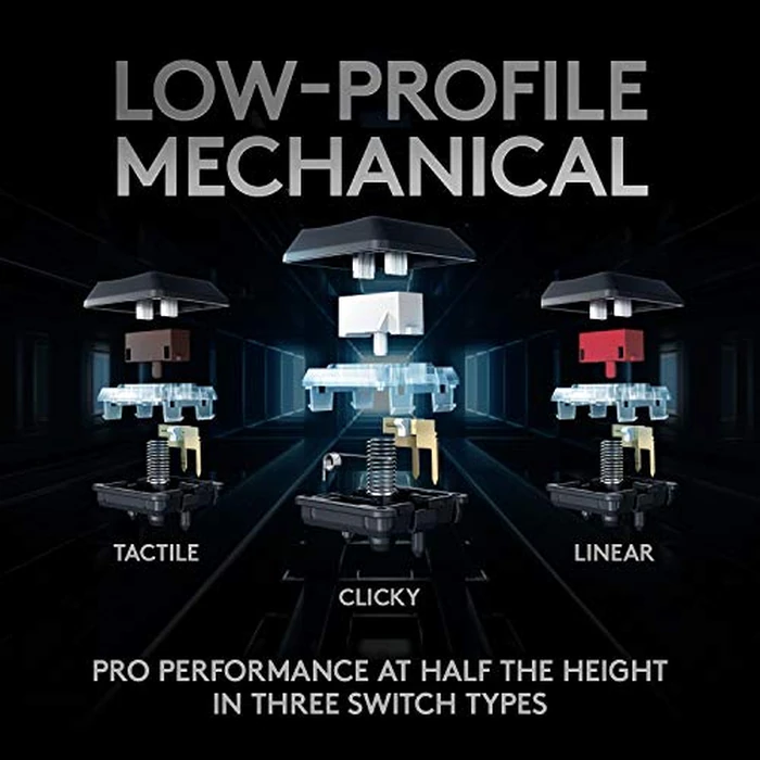 Logitech G915 TKL Tenkeyless Lightspeed Wireless RGB Mechanical Gaming Keyboard, Low Profile Switch Options, LIGHTSYNC RGB, Advanced Wireless and Bluetooth Support - Clicky (Renewed) by Logitech - Image 8