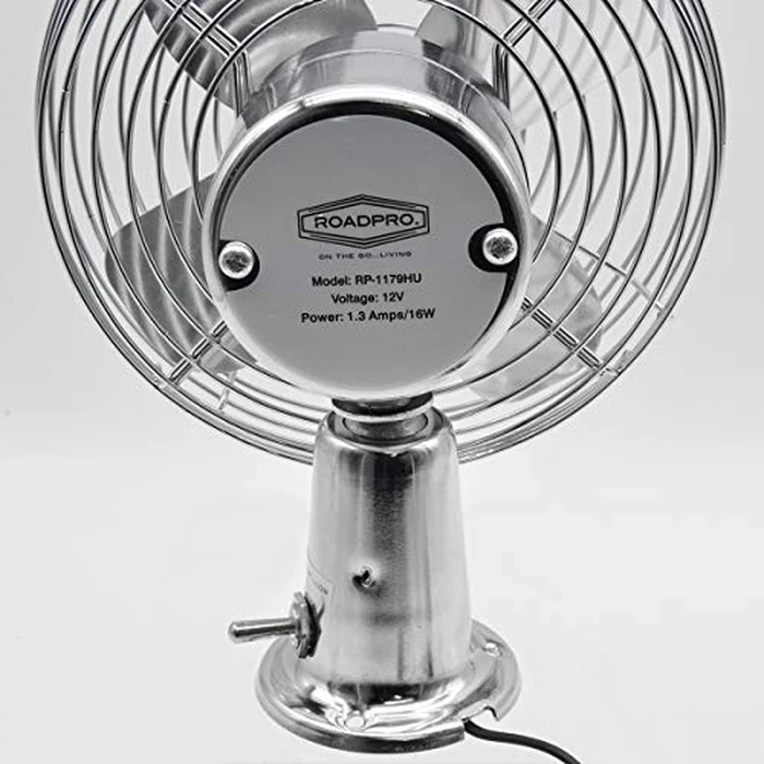 RoadPro RP-1179 Car Fan, Heavy Duty, 12V, Metal, 7.5" by RoadPro - Image 3
