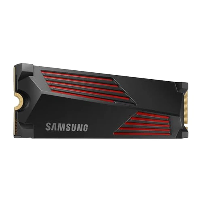 Samsung 990 PRO Heatsink NVMe M.2 SSD with Heatsink, 4TB, PCIe 4.0, 7450MB/s Read, 6900MB/s Write, Internal SSD with RGB for PC/Console Gaming and Video Editing, MZ-V9P4T0CW by Samsung - Image 2