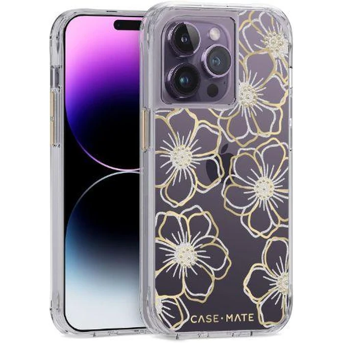 Case-Mate Floral Gems Phone Case for iPhone 14 Pro Max - Clear by Case-Mate - Refurbished - Brand New condition