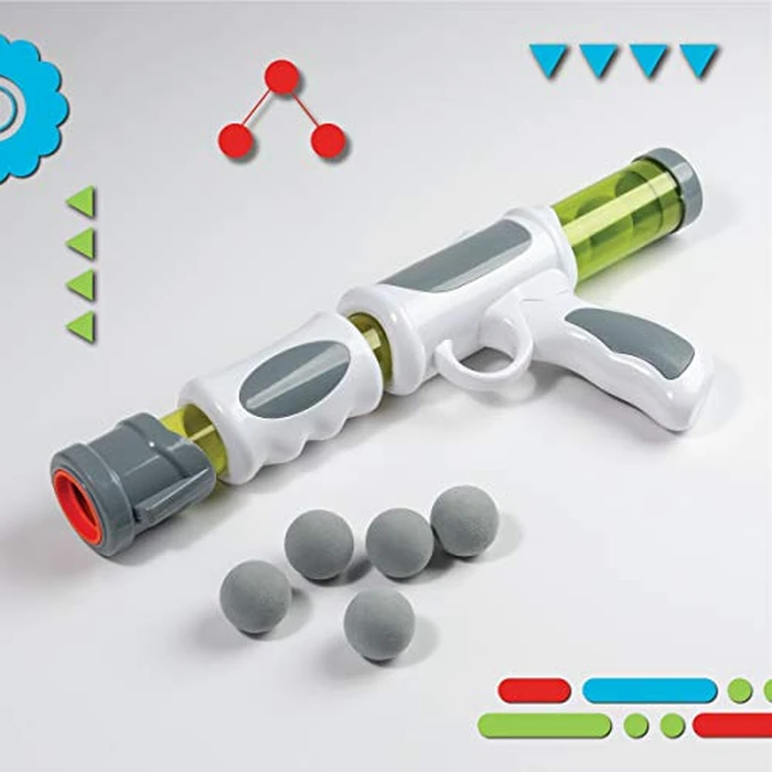 Discovery Hungry T-Rex Feeding Game, Carnival Style Shooting Target Competition for Kids, 8 Indoor Safe Foam Balls with Air Launcher, Electronic LCD Screen with Lever Tongue, Great for Ages 6 & Up by Discovery - Image 5