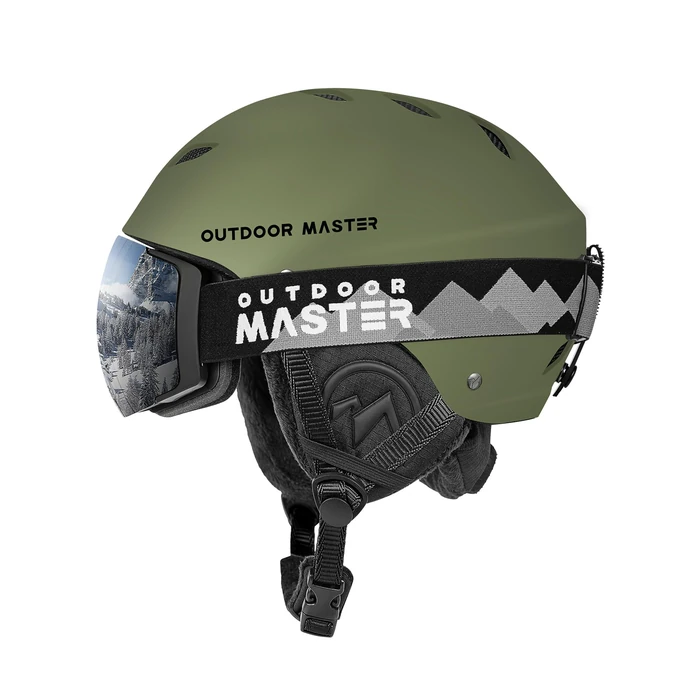OutdoorMaster Ski Helmet Set,Kelvin Ski Helmet with Ski Goggles PRO - Snowboard Helmet Set for Men, Women & Youth by OutdoorMaster - Used - Very Good condition - CA$43.54