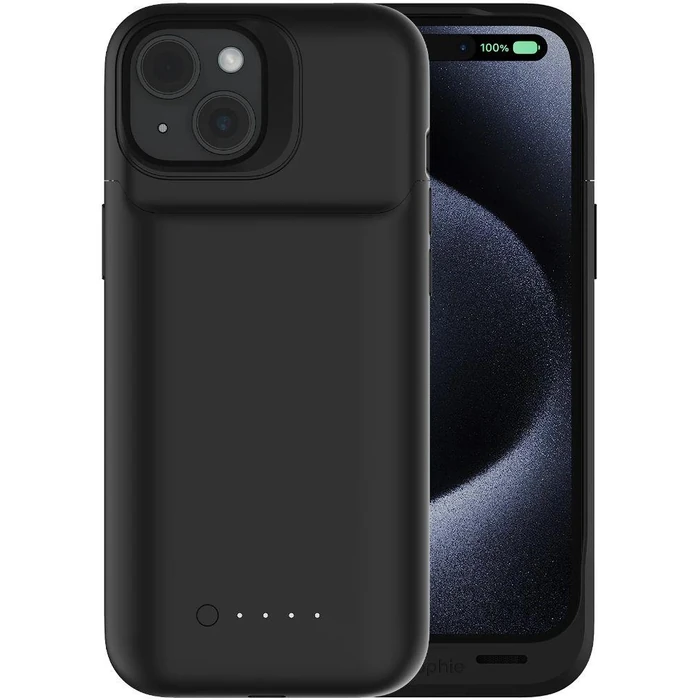 Mophie Juice Pack Battery Phone Case for iPhone 15 - Black - Premium by Mophie - Image 2