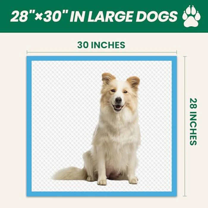 100 Count Large Dog & Cat Puppy Pee Pads - 28"x30" Absorbent Potty Training Pads | Leakproof Quick-Dry Disposable Pet Pads for Puppies, Dogs & Cats | Indoor, Outdoor, Litter Box, Housebreaking Use by IMMCUTE - Image 5