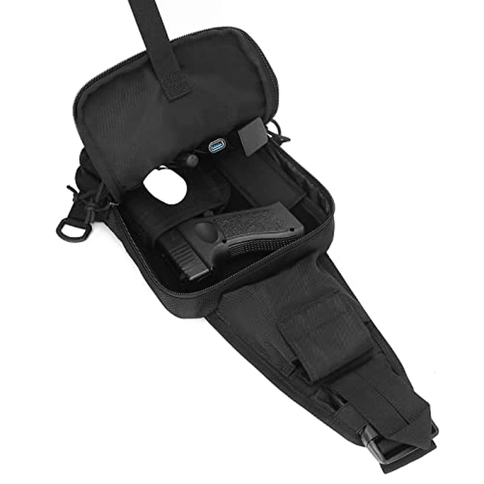 LarKoo Tactical Chest Sling Pistol Bag Concealed Carry Handgun Chest Crossbody Pack Holster Shoulder Bag for Right Left Hand Ambidextrous by LarKoo - Image 5