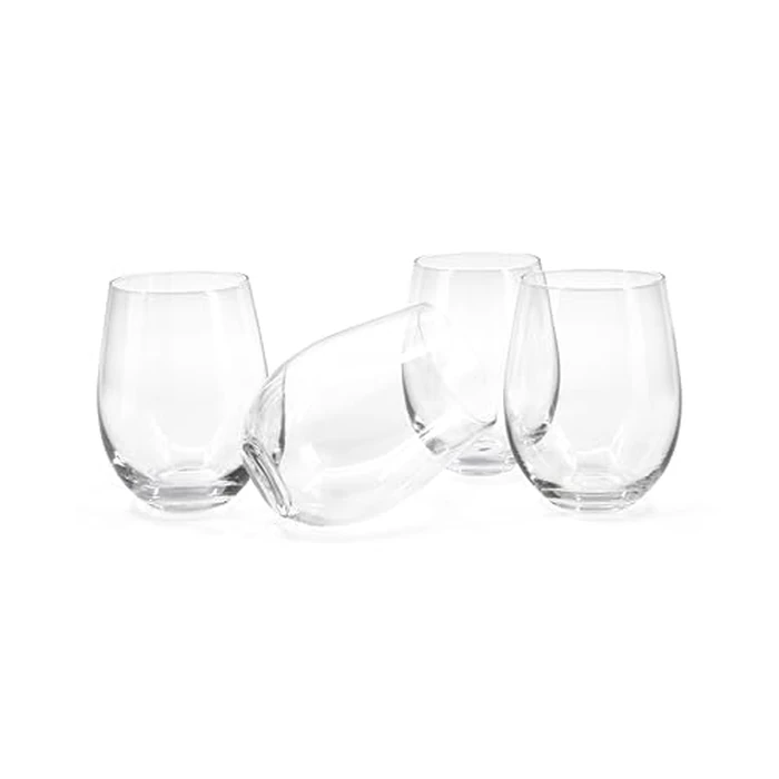 Pfaltzgraff - Wine Glasses, 100% Lead-Free Crystal, Stemless Glasses, Perfect Kitchen Essentials (18.2 fl oz, 4-Pack) by Pfaltzgraff - Image 1