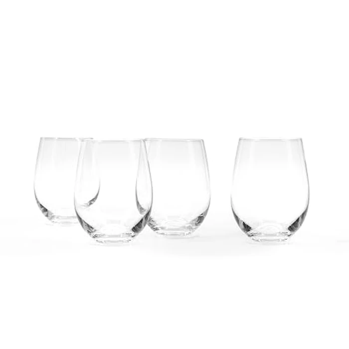 Pfaltzgraff - Wine Glasses, 100% Lead-Free Crystal, Stemless Glasses, Perfect Kitchen Essentials (18.2 fl oz, 4-Pack) by Pfaltzgraff - Image 3