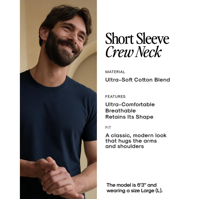 True Classic Mens T-Shirts - Short Sleeve Crew Neck T Shirts for Man, Cotton Blend Plain Novelty Men's T-Shirts, Pack of 3, Variety, L by True Classic - Image 9