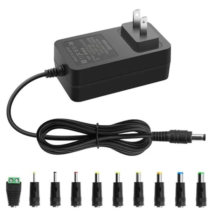 Arkare 12V 4A Power Supply Adapter 48W 4.9FT AC/DC Adapter AC 100V-240V to DC 12Volt 4A Power Cord 12V 3A 2A 1A 500mA for LED Strip Light BT Speaker GPS Webcam Microphone Receiver with 10TIPS by Arkare - Used - Very Good condition