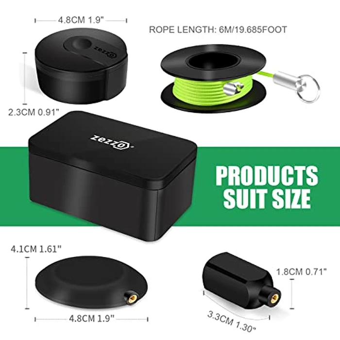 Zezzo Magnetic Wiremag Puller,Wire Puller Tool,Fish Tape Wire Pulling System,Wire Cable Wire Fishing Tools Coaxial Electrical Fish Tape Pull Push Kit Behind Indoor Home Office Outdoor Garden Walls by Zezzo - Image 6