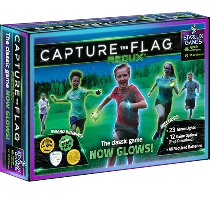 Redux: The Original Glow in The Dark Capture The Flag Game | Ages 8+ | Outdoor Games for Kids and Teens | Glow in the Dark Games | Sports Gifts for Boys | Alternative to Laser Tag Guns & Flag Football by Starlux Games - Used - Like New condition