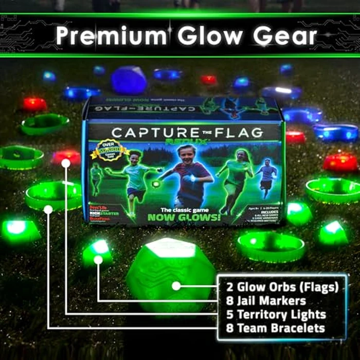 Redux: The Original Glow in The Dark Capture The Flag Game | Ages 8+ | Outdoor Games for Kids and Teens | Glow in the Dark Games | Sports Gifts for Boys | Alternative to Laser Tag Guns & Flag Football by Starlux Games - Image 3
