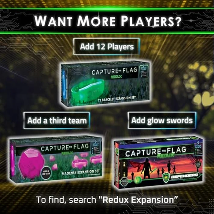 Redux: The Original Glow in The Dark Capture The Flag Game | Ages 8+ | Outdoor Games for Kids and Teens | Glow in the Dark Games | Sports Gifts for Boys | Alternative to Laser Tag Guns & Flag Football by Starlux Games - Image 6
