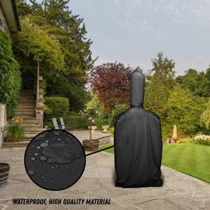 J&C Outdoor Pizza Oven Cover - Black Weather Resistant Dustproof Protection for Wood-Fired Charcoal Pizza Oven and BBQ - Rain Cover for Bread by J&C - Image 7