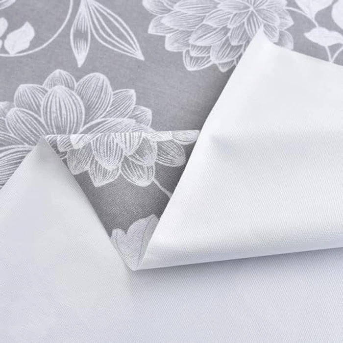 Zobesta Vinyl Tablecloths for Rectangle Tables, Heavy Duty Vinyl Tablecloth Vinyl Table Cover Table Cloth Rectangle Table for Kitchen and Outdoor (Grey Floral, 86" x 55") by Zobesta - Image 8