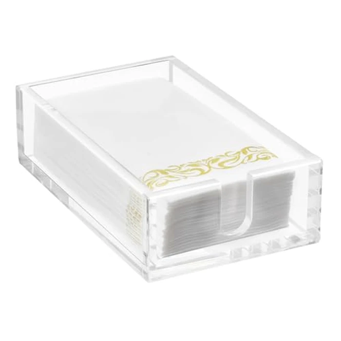 VEVOR Acrylic Napkin Holder, 9.1 x 5.5 x 2.6 inch, Clear Bathroom Guest Towel Storage Tray with U-Shaped Opening, Disposable Paper Towel Holder for Bathroom Kitchen Parties Weddings & Various Events by VEVOR - Used - Like New condition - US$11.01