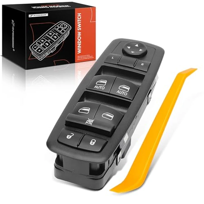 A-Premium 3+9 PINS Master Power Window Switch Compatible with Ram 1500 2500 3500 2013-2015, C/V & Dodge Grand Caravan 2012-2020 & Chrysler Town & Country 2012-2016, Replace# 68110866AA by A-premium - Image 1