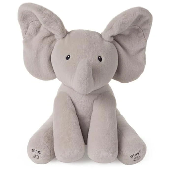 GUND Baby Animated Flappy the Elephant Plush, Singing Stuffed Animal Baby Toy for Ages 0 and Up, Gray, 12" by GUND - Used - Very Good condition - US$25.19
