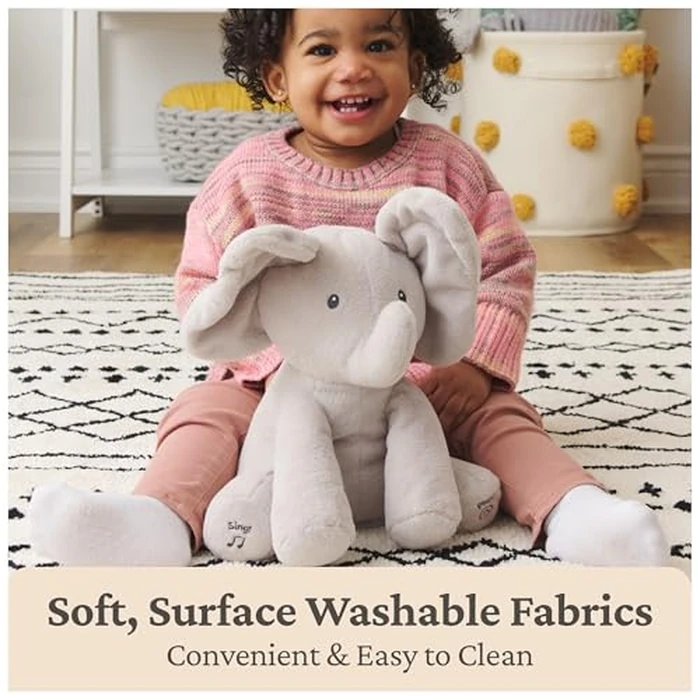 GUND Baby Animated Flappy the Elephant Plush, Singing Stuffed Animal Baby Toy for Ages 0 and Up, Gray, 12" by GUND - Image 5
