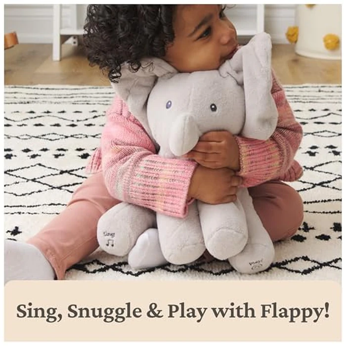GUND Baby Animated Flappy the Elephant Plush, Singing Stuffed Animal Baby Toy for Ages 0 and Up, Gray, 12" by GUND - Image 7