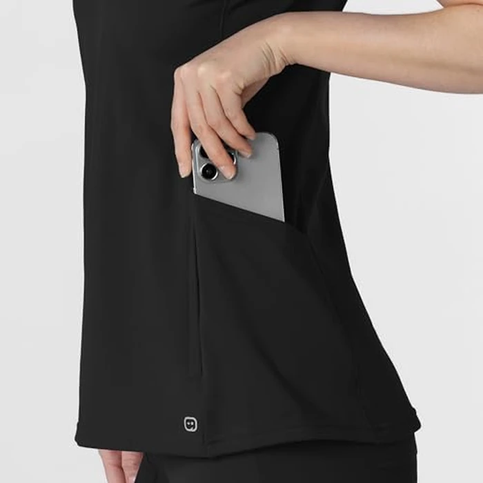 Wink Knit Women's Flex-n-Reach V-Neck Raglan Scrub Top - Black, XL by WINK - Image 6