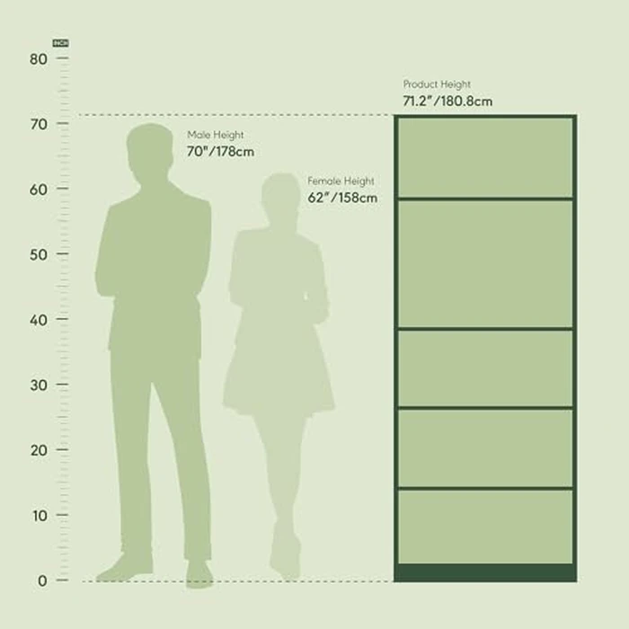 Furinno Jaya Book Shelf, 5-Tier Bookshelf, Bookcase with Adjustable Shelves, 9.5 x 24.5 x 71.2, for Organization and Storage, for Living Room, Bedroom, Home Office, Blackwood by Furinno - Image 5