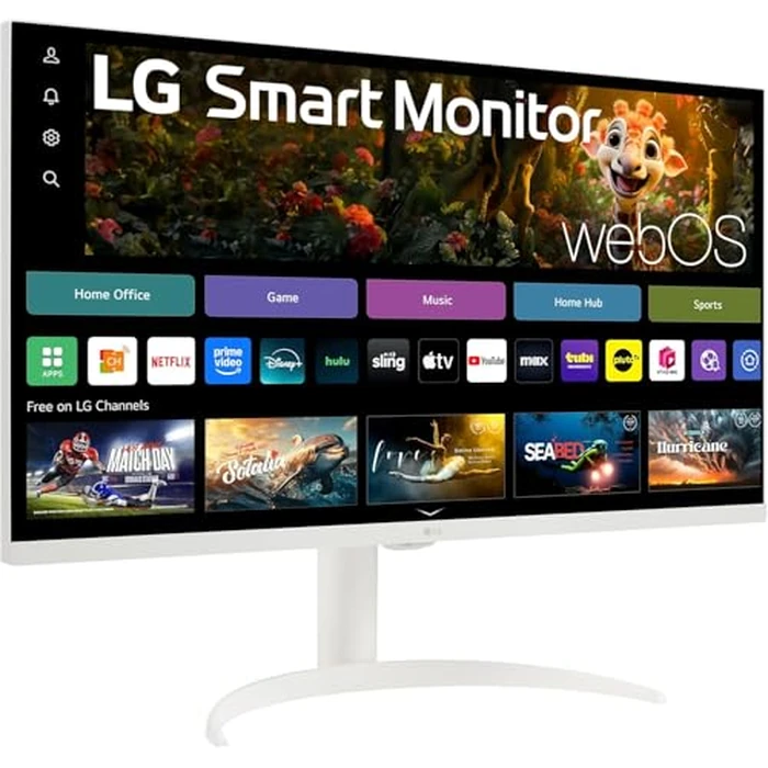 LG 32SR75U-W 32-inch Smart Monitor with Streaming TV, 4K UHD (3840 x 2160), HDR10, USB Type-C 65W PD, webOS, Screen Share, Bluetooth, Built-in Speaker, HDMI, USB, Remove Control, White by LG - Image 2
