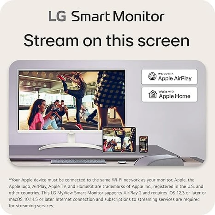 LG 32SR75U-W 32-inch Smart Monitor with Streaming TV, 4K UHD (3840 x 2160), HDR10, USB Type-C 65W PD, webOS, Screen Share, Bluetooth, Built-in Speaker, HDMI, USB, Remove Control, White by LG - Image 4