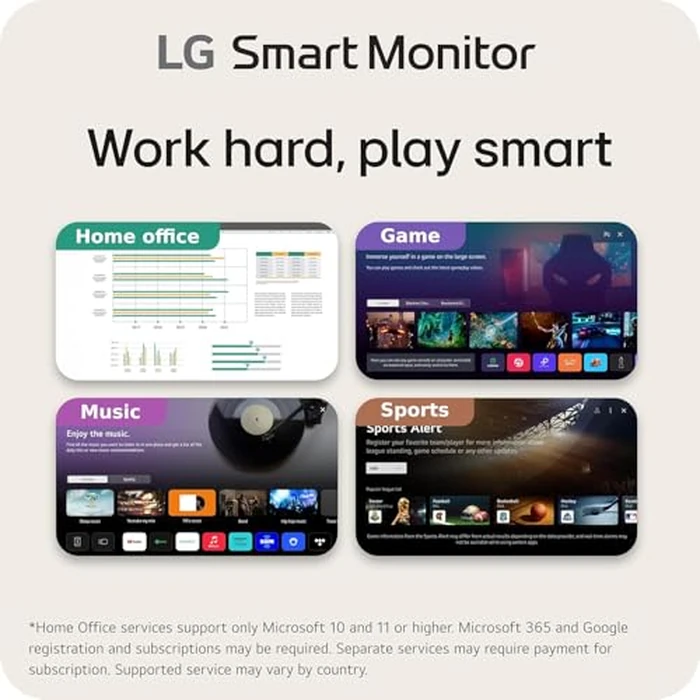 LG 32SR75U-W 32-inch Smart Monitor with Streaming TV, 4K UHD (3840 x 2160), HDR10, USB Type-C 65W PD, webOS, Screen Share, Bluetooth, Built-in Speaker, HDMI, USB, Remove Control, White by LG - Image 6
