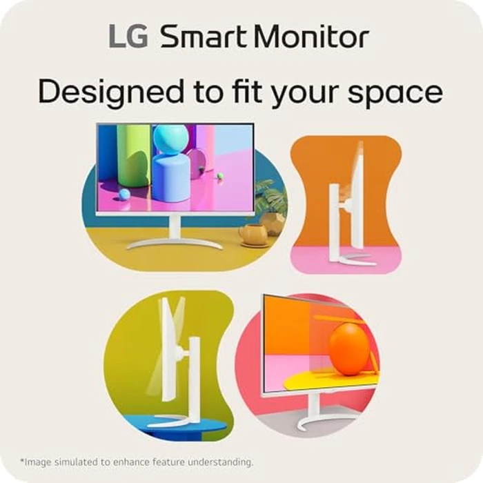 LG 32SR75U-W 32-inch Smart Monitor with Streaming TV, 4K UHD (3840 x 2160), HDR10, USB Type-C 65W PD, webOS, Screen Share, Bluetooth, Built-in Speaker, HDMI, USB, Remove Control, White by LG - Image 7
