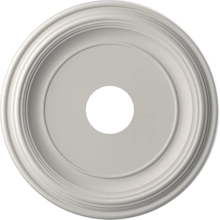 16"OD x 3 1/2"ID x 1 3/8"P Traditional Thermoformed PVC Ceiling Medallion (Fits Canopies up to 9 1/2"), UltraCover Satin Blossom White by Ekena Millwork - Used - Good condition - CA$72.78